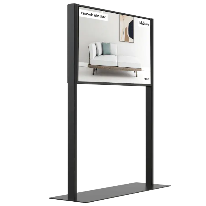 Support premium pour écran vitrine